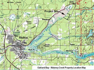 Oakland Bay - Malaney Creek - Location